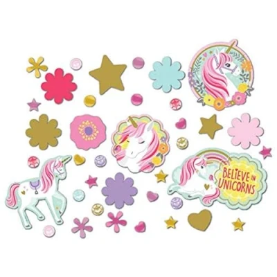 Imagen de amscan Magical Confetti Value 3pkCNF Sequin/FL/PPR mag Unicorn, Multicolor, 1.2 oz (361929)