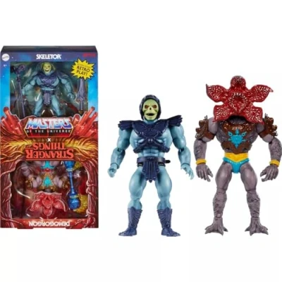 Imagen de Masters of the Universe Origins Figura de acción (14 cm, 2 unidades), diseño esqueleto y demogorgon