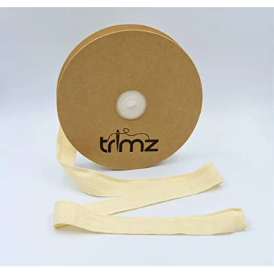 Imagen de Trimz Cinta de espiga 100% algodón, natural, 25 mm x m