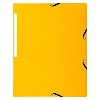 Imagen de Exacompta 55419E Pack de 10 carpetas con goma, color amarillo