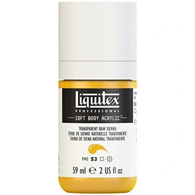 Imagen de Liquitex Pintura acrílica profesional 1959332 Soft Body artística en consistencia cremosa, alta pigmentación, resistente a la luz y al envejecimiento, botella de 59 ml, transparente