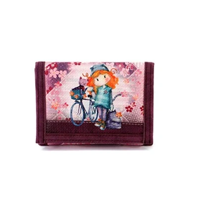 Imagen de Forever Ninette Bicycle Billetero Velcro, Burdeos, 21.5 x 9 cm