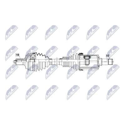 Imagen de NTY NPW ME 204 Árbol de Transmisión Eje delantero, derecha 554mm automática