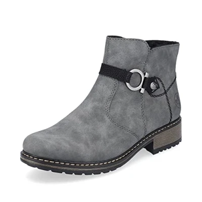 Imagen de Rieker Mujer Botines Z6869, señora Botines,Botas,Medias Botas,Botines,Forradas,Botas de Invierno,Gris (Grau / 45),36 EU 3.5 UK