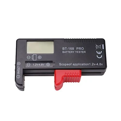 Imagen de VooGenzek BT 168 PRO Comprobador de Batería Digital Universal, Pilas Medidor Voltaje Pilas, para AA, AAA, C, D, 9V, 1.5V, 18650, Botón