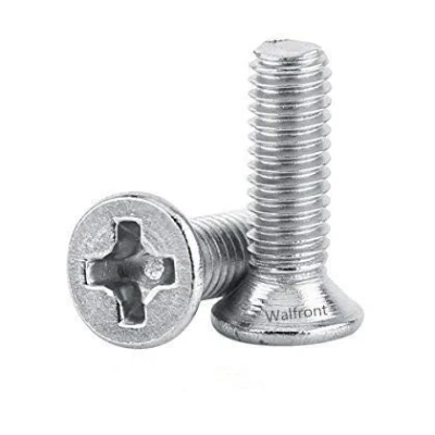 Imagen de 100Pcs M3 Tornillos de Cabeza, Torniñlls Plana Cruz Acero, Inoxidable SS304 Hilo Completo (M3x12mm)