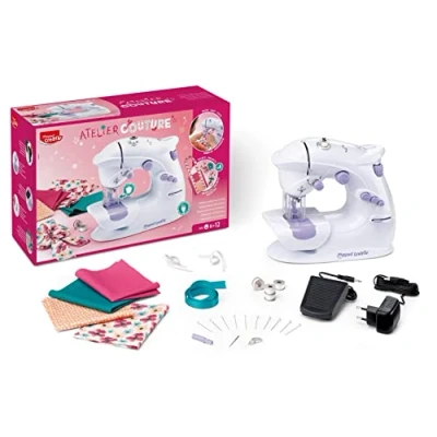 Imagen de Maped Taller Couture Máquina de coser con 4 logros a la moda Kit completo para principiantes, sistema seguridad partir 8 años