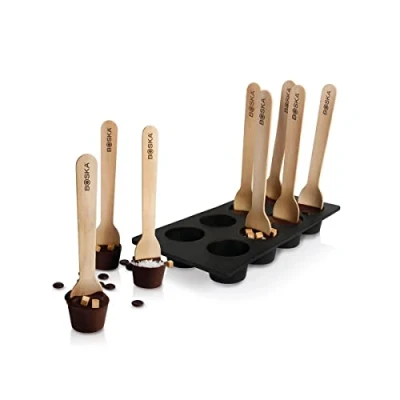 Imagen de BOSKA Choco Spoon Maker Molde, Silicona, Kit para Hacer cucharas de Chocolate