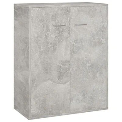 Imagen de vidaXL Aparador de Almacenaje Almacenamiento Auxiliar Cajonera Organizador para Hogar Mueble Servicio Buffet Madera Contrachapada Gris Hormigón