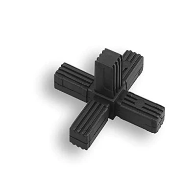 Imagen de 1 conector para tubos cuadrados, plástico/poliamida, negro (5 clavijas, 30 x 2,0 mm)