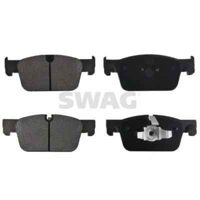 Imagen de SWAG 33 10 7616 Juego de pastillas freno Eje delantero preparado para indicador desgaste con clip émbolo VOLVO: XC60 II, V60 V90 II Familiar