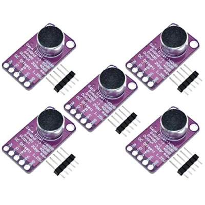 Imagen de TECNOIOT 5pcs MAX9814 Microphone Amplifier Board Module Auto Gain Control AGC Electret