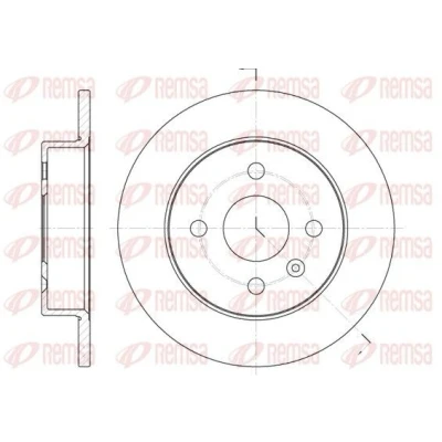 Imagen de REMSA 6570.00 Disco de freno Eje trasero 240, 240 10 4 macizo OPEL: Astra H GTC, J Hatchback, VAUXHALL: Mk5