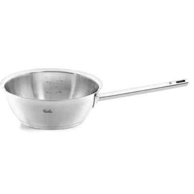 Imagen de Fissler Original Profi Collection Sartén honda de 1,9 L y 20 cm diámetro, acero inoxidable, con reborde escala medición integrada, inducción