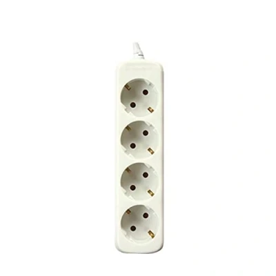 Imagen de SILVER ELECTRONICS 9624 Base eléctrica con 4 Salidas sin Interruptor, Blanco, Enchufes/1,5 metros