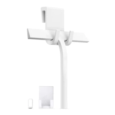 Imagen de virea Rasqueta limpiacristales para Ducha de Silicona Blanco 23 cm con suspensión Limpiador Elimina los líquidos sin Dejar residuos Extraktor baño núcleo Acero Inoxidable