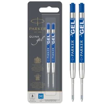 Imagen de Parker Jotter Originals Recambios de tinta gel azul punta mediana (0,7 mm) 2 unidades