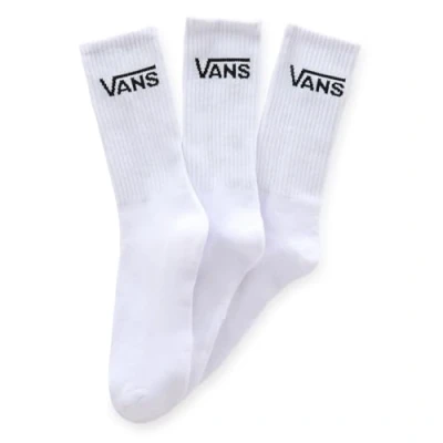 Imagen de Vans Crew (Ee. Uu. 9 13, Paquete De 3), Calcetines Hombre, Blanco (White), Talla Única