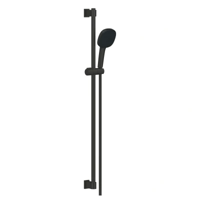 Imagen de GROHE Vitalio Comfort 110 Conjunto de barra ducha Quickfix (barra 900 mm, adaptable a taladros), negro mate, ahorro agua 269302431