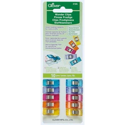 Imagen de Clover Wonder Clips Assorted Colors 10/Pkg
