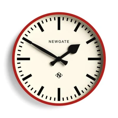 Imagen de NEWGATE® Reloj de Pared ferrocarril número Tres Redondo Cocina Relojes para Sala Estar Oficina Caja contemporánea Marcador estación