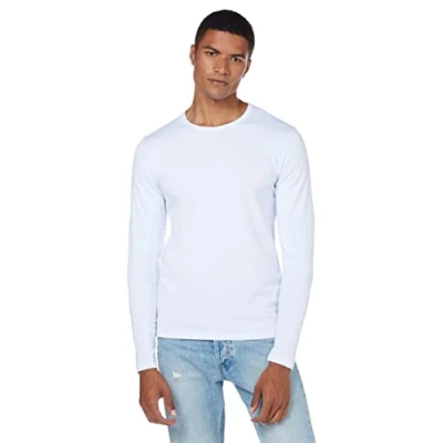 Imagen de Jack &amp; Jones Basic O Neck tee L/S Noos Camisa Manga Larga, Optical White, S para Hombre