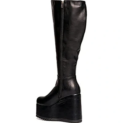 Imagen de LAMODA Corte Ancho a la Mano Derecha, Botas Altas hasta Rodilla Mujer, Color Negro, 37 EU