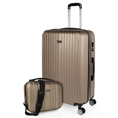Imagen de Itaca Sevron SET Maleta de cabina, Talla: One Size, Champagne
