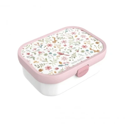 Imagen de Mepal Fiambrera Campus Little Dutch Bento Box para Niños Lonchera con Compartimento y Tenedor Cierre de Clip Sin BPA apta Lavavajillas 750 ml Fairy Wonders