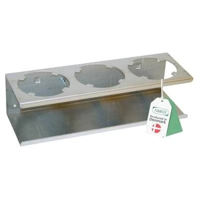 Imagen de raaco Clip 13 Soporte para Latas Panel Perforado y Pared de Herramientas, 10 x 31 8 cm, Espacio 3 Aceitera, Robusta Aluminio, Accesorio Tablero Perforado, Set 1