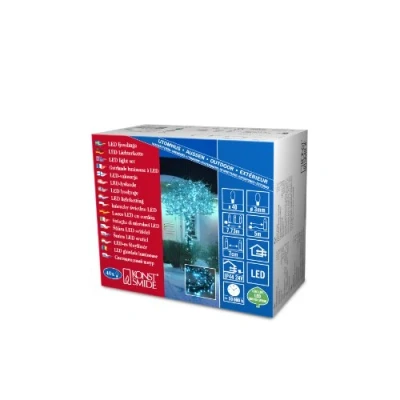 Imagen de Konstsmide 3627 440 Guirnalda de micro LED para el árbol navidad (40 diodos azules, transformador exterior 24 V, cable negro)