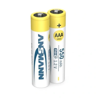 Imagen de Ansmann 1311 0001 MaxE Solar, Potente Pila previamente cargada, Reducida autodescarga (550mAh, Micro AAA, 2 Unidades)