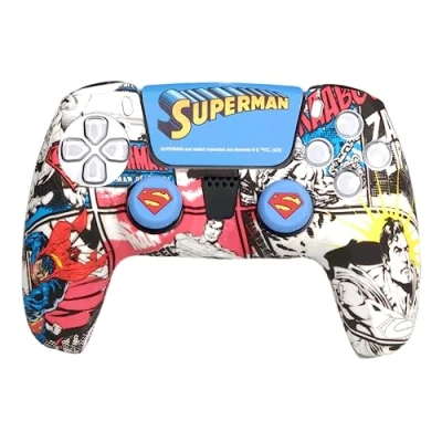 Imagen de Funda + grips FR TEC Custom Kit Superman™, Para PS5, Licencia Oficial, Multicolor