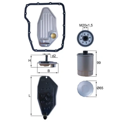 Imagen de MAHLE ORIGINAL HX 276 kit Filtro Caja de Cambios Automatica incl. juntas JEEP: GRAND CHEROKEE 2, 4, 3