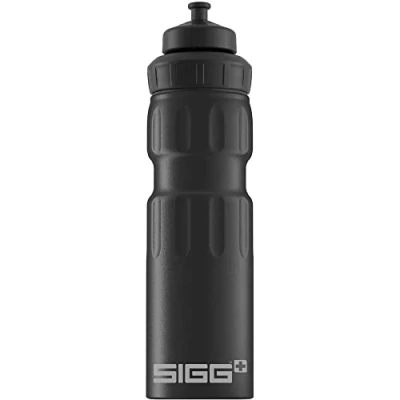 Imagen de SIGG WMB Sports Black Touch Cantimplora deportiva (0.75 L), botella metálica hermética sin sustancias nocivas, de aluminio ligera