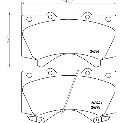 Imagen de HELLA 8DB 355 013 151 Juego de pastillas freno con avisador acústico desgaste TOYOTA: Land Cruiser Prado 150, 200
