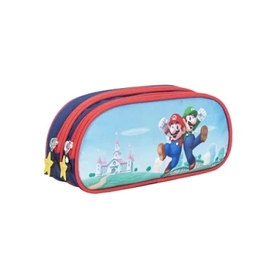 Imagen de Estuche Escolar Super Mario Cierre de Cremallera Interior Totalmente Forrado y Personalizado 11 X 24 6 CM