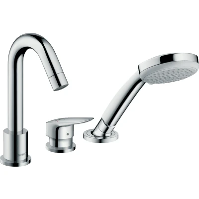 Imagen de Hansgrohe 71310000 Logis grifo de 3 agujeros para borde bañera, cromo