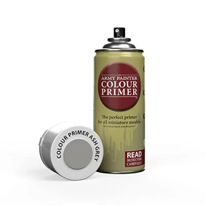 Imagen de The Army Painter, Colour Primer Ash Grey, 400 ml Pintura Modelismo Spray Gris Ceniza Imprimacion Plastico Miniaturas para Warhammer Figuras y D&amp;D Miniatures