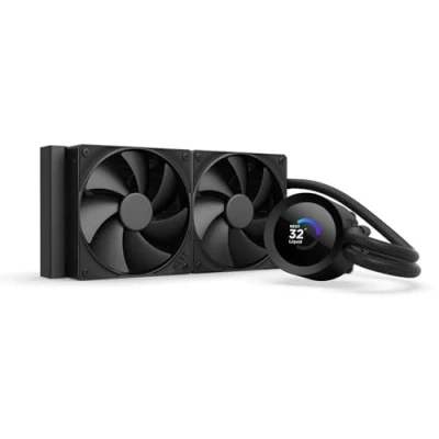 Imagen de NZXT Kraken Plus 240 Refrigeración líquida AIO para CPU Radiador de mm 2 Ventiladores F120P Pantalla LCD Cuadrada 1,54&quot; AMD® AM5, AM4 Intel® LGA 1851/1700, 1200/115X Negro
