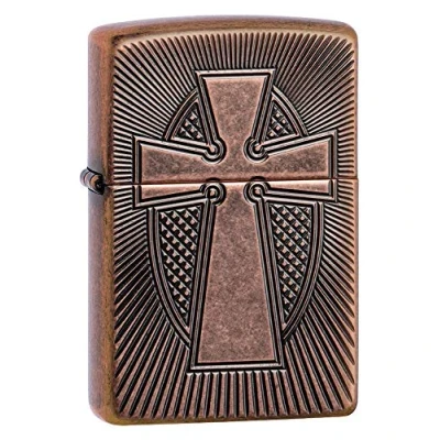 Imagen de Zippo Lighter, Other, Antique Copper Cross, One Size