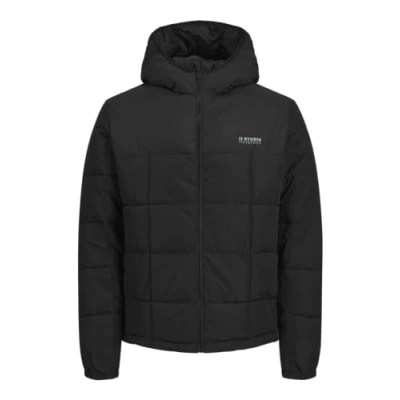 Imagen de JACK &amp; JONES Jjben Square Hood Jacket Chaqueta Acolchada, Negro, L para Hombre