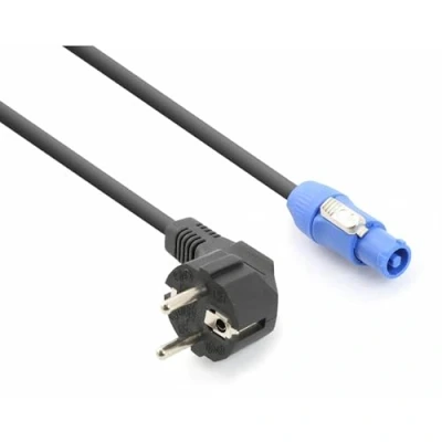 Imagen de PD Connex CX12 5 Cable de Calidad con Conector Powercon a Schuko, Conectores, sin interferencias Ideal para iluminación o Equipos Audio y Longitud Metros
