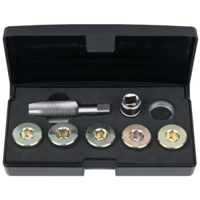 Imagen de KS TOOLS 150.4940 Kit reparación, rosca tapón purga aceite M20x1,5 Maleta de plástico