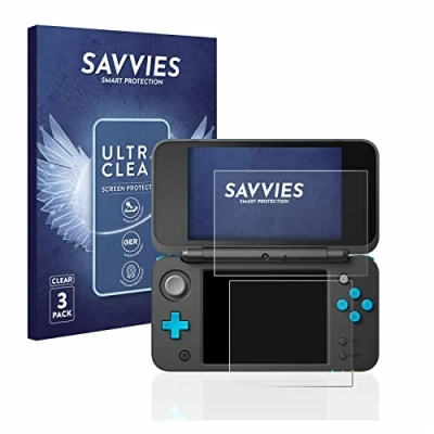 Imagen de savvies Protector Pantalla para Nintendo 2DS XL (6 Unidades) Película Ultra Transparente