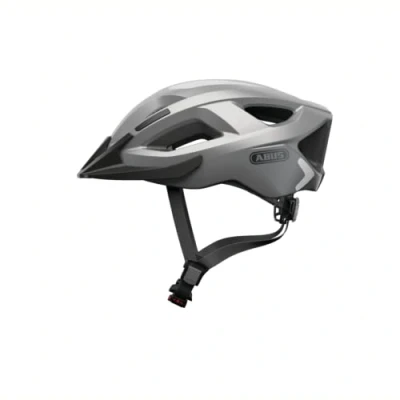 Imagen de ABUS casco urbano Aduro 2.0 de bicicleta integral con luz diseño deportivo para el tráfico hombres y mujeres plateado, talla M