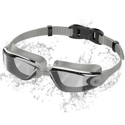 Imagen de Ambienden Gafas de Natación, Natación Anti Vaho con Visión Clara, Protección UV, Ajuste Rápido, Junta Silicona, Unisex para Adultos y Adolescentes, Enchapado Gris