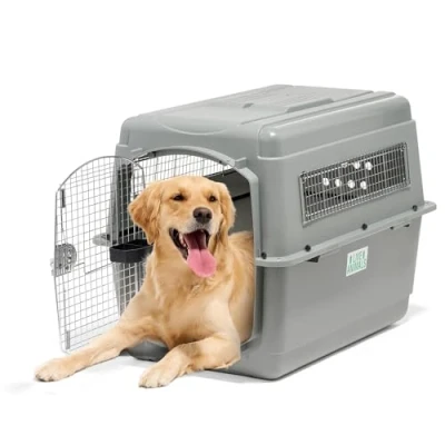 Imagen de Petmate Sky Kennel Transportín para Mascotas Cumple la normativa IATA Robusto ventilado Tamaño Xlarge Dimensiones Interiores 91,5 x 61 71 cm