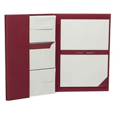 Imagen de Rössler Papier 1024831170 Paper Royal Carpeta para cartas DIN A4/DL, 25/25, burdeos/gris hielo acanalado