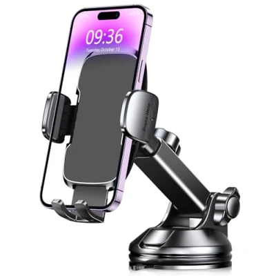 Imagen de CIRYCASE Soporte Movil Coche, [Succión Ultra Potente] Suporte Telemovel Carro Universal, Parabrisas &amp; Salpicadero Porta Coche para Teléfonos de 4 7&quot;, Operación Sola Mano Amigable Manos Libres